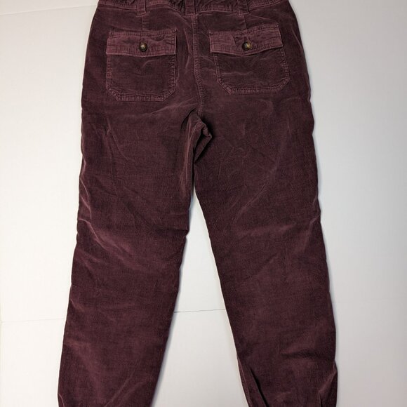 Women’s Boden Corduroy Pants Jogger Style Maroon Size 2P - Picture 3 of 9